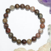 Fossilized Wood Crystal Bracelet: stabilises emotions